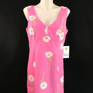 Lilly Pulitzer Pink Daisy Floral Dress Stemware